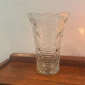 Anchor ⚓️ Hocking Early American Prescut Star of David Elegant Clear Glass Vase